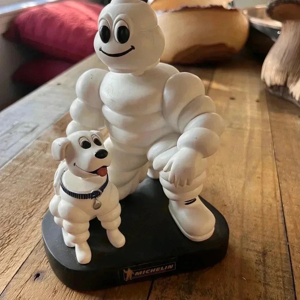 Rare Michelin Man & Dog Bobbleheads
